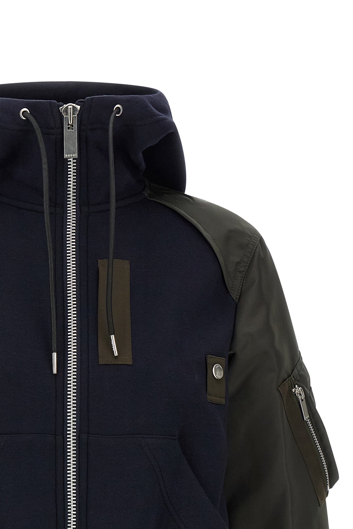 SACAI Hybrid Hoodie Bomber Details