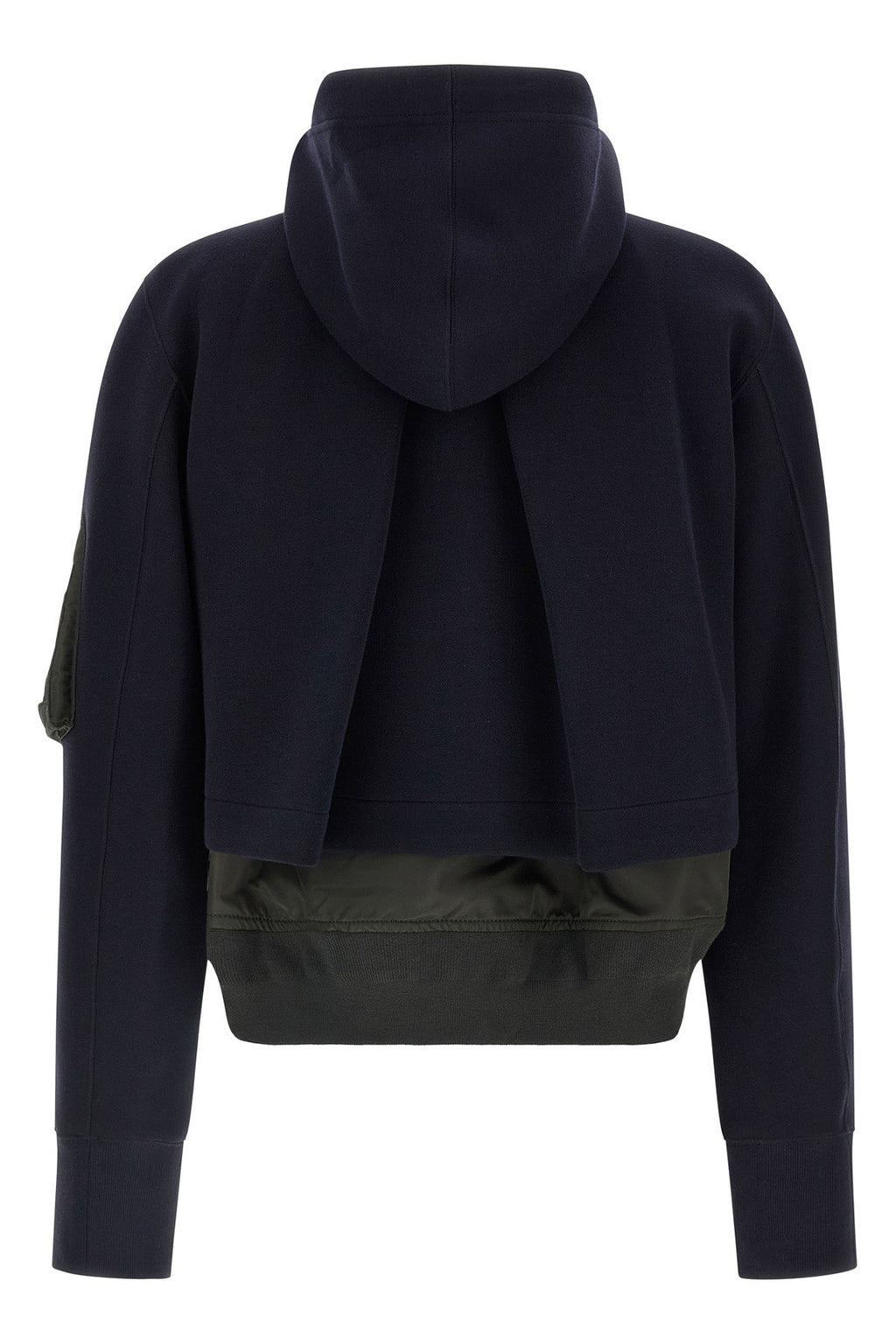 SACAI Hybrid Hoodie Silver-Tone Hardware