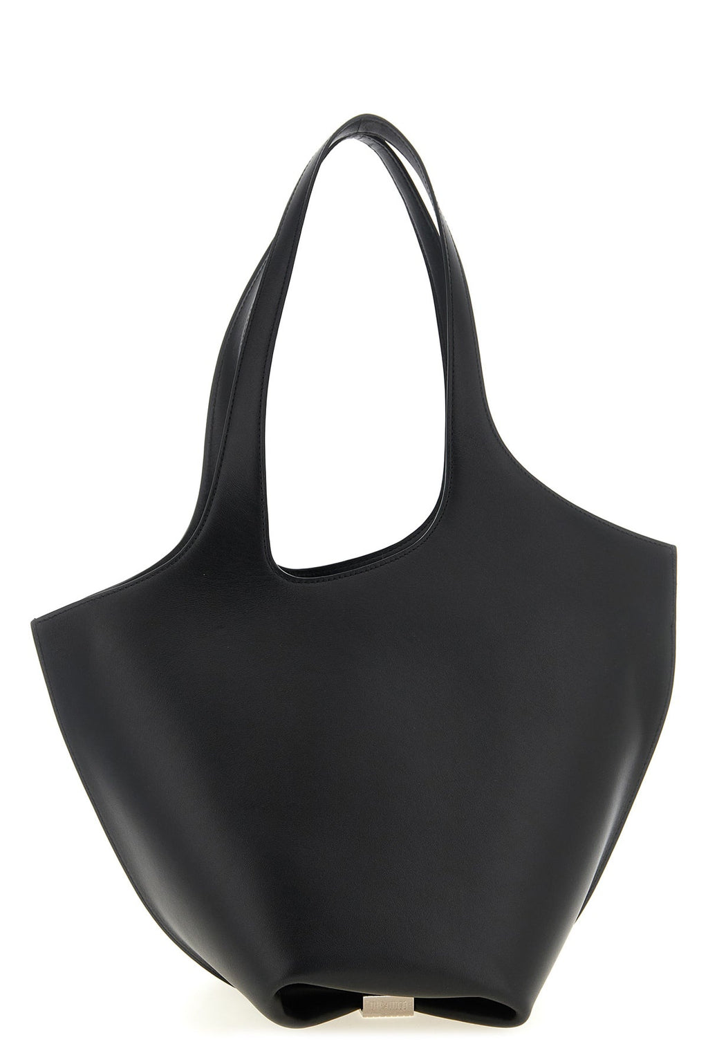 THE ATTICO Leather Shoulder Bag With Sculptural Silhouette