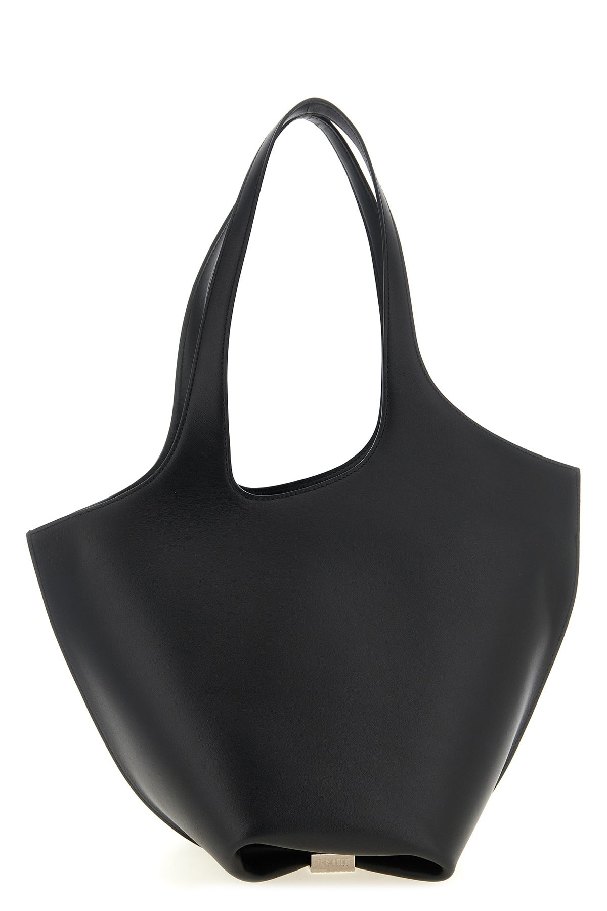 THE ATTICO Leather Shoulder Bag With Sculptural Silhouette