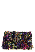 Dries Van Noten Envelope Clutch with Multicolored Sequin Embroidery