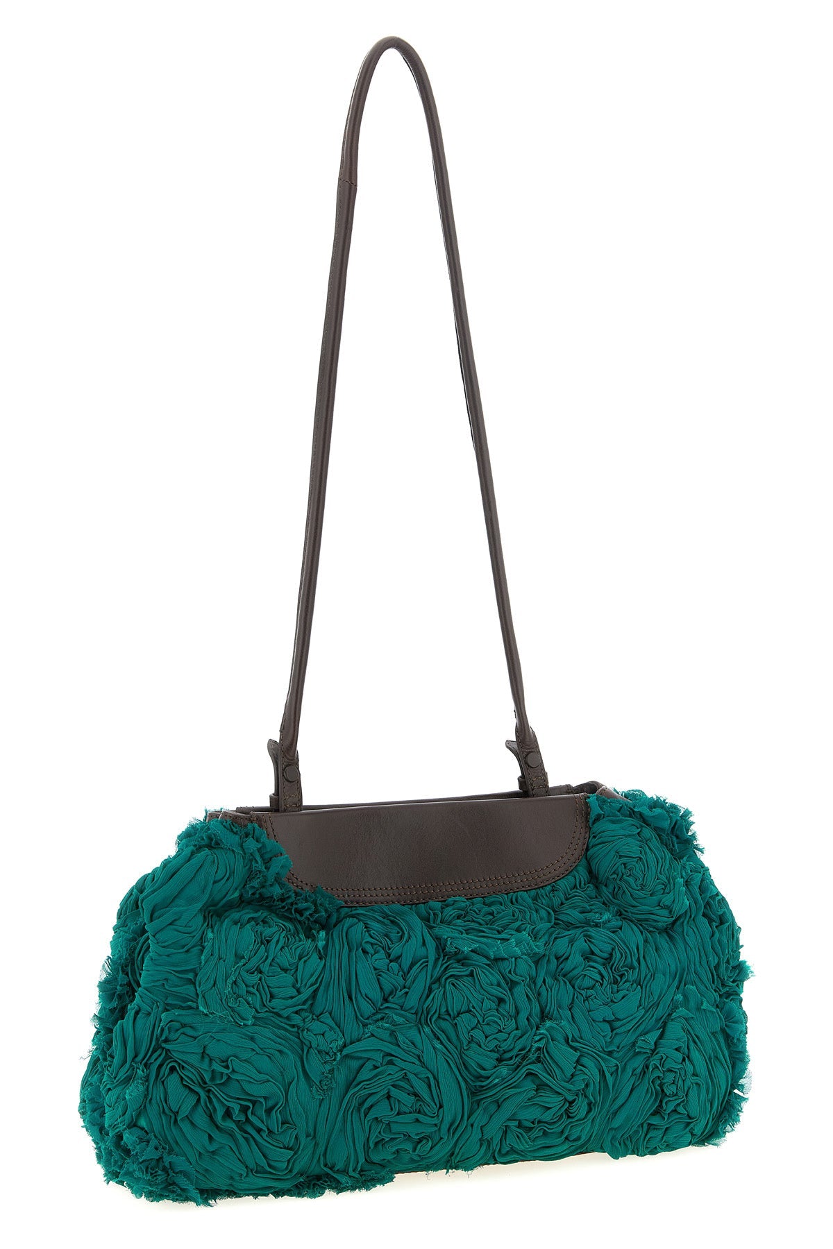 Dries Van Noten Clutch With 3D Floral Appliqués