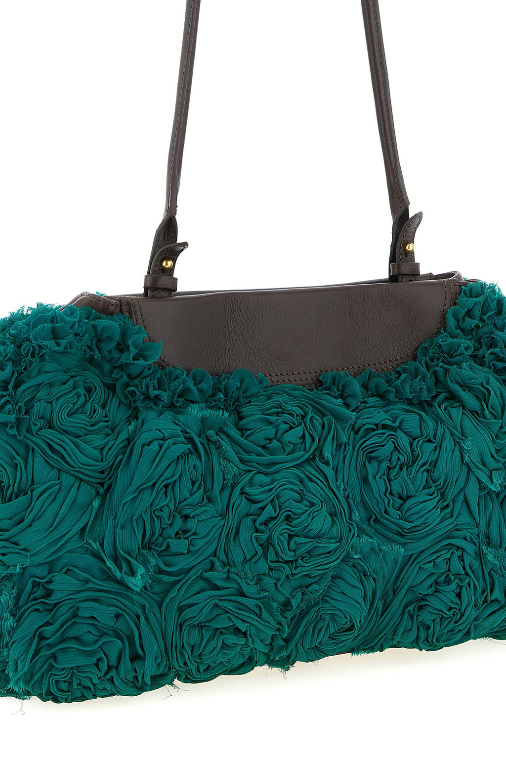 Dries Van Noten Clutch With 3D Floral Appliqués