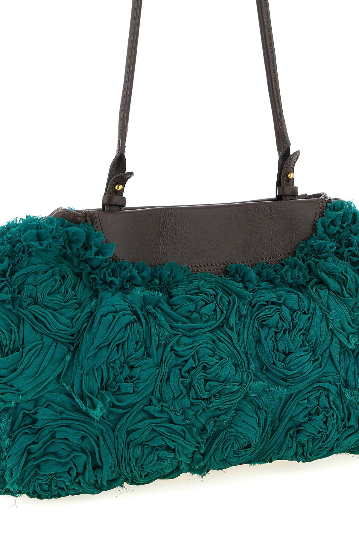 Dries Van Noten Clutch With 3D Floral Appliqués