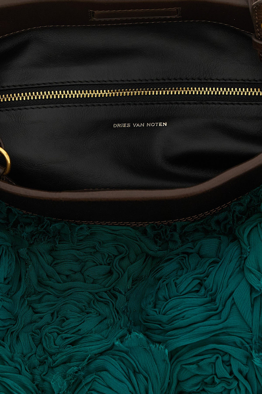 Dries Van Noten Clutch With 3D Floral Appliqués