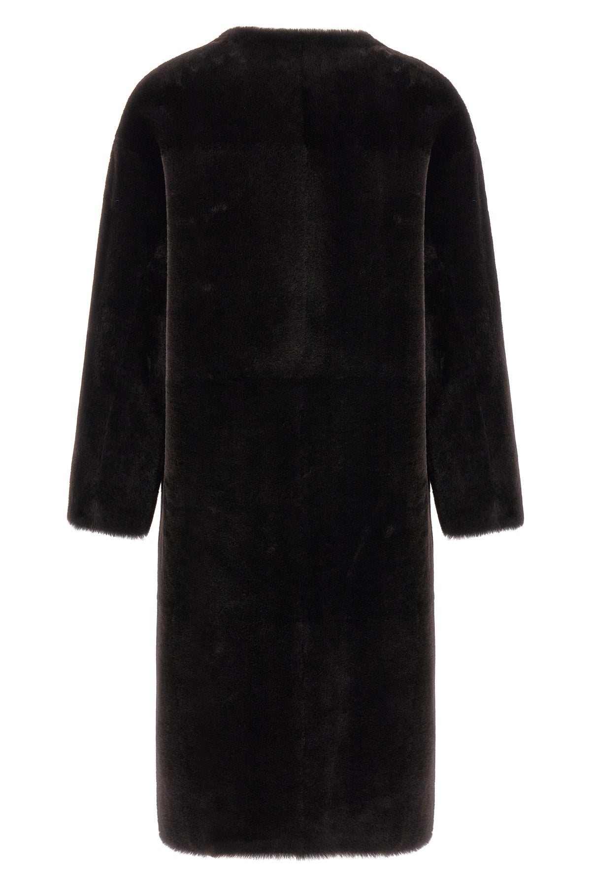 Blancha Shearling Coat With Patch Pockets