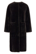 Blancha Shearling Coat With Patch Pockets