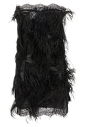 THE ATTICO Mini Dress With Feathers And Lace