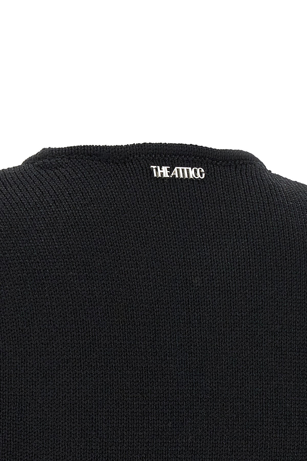 THE ATTICO Fringed knit mini dress