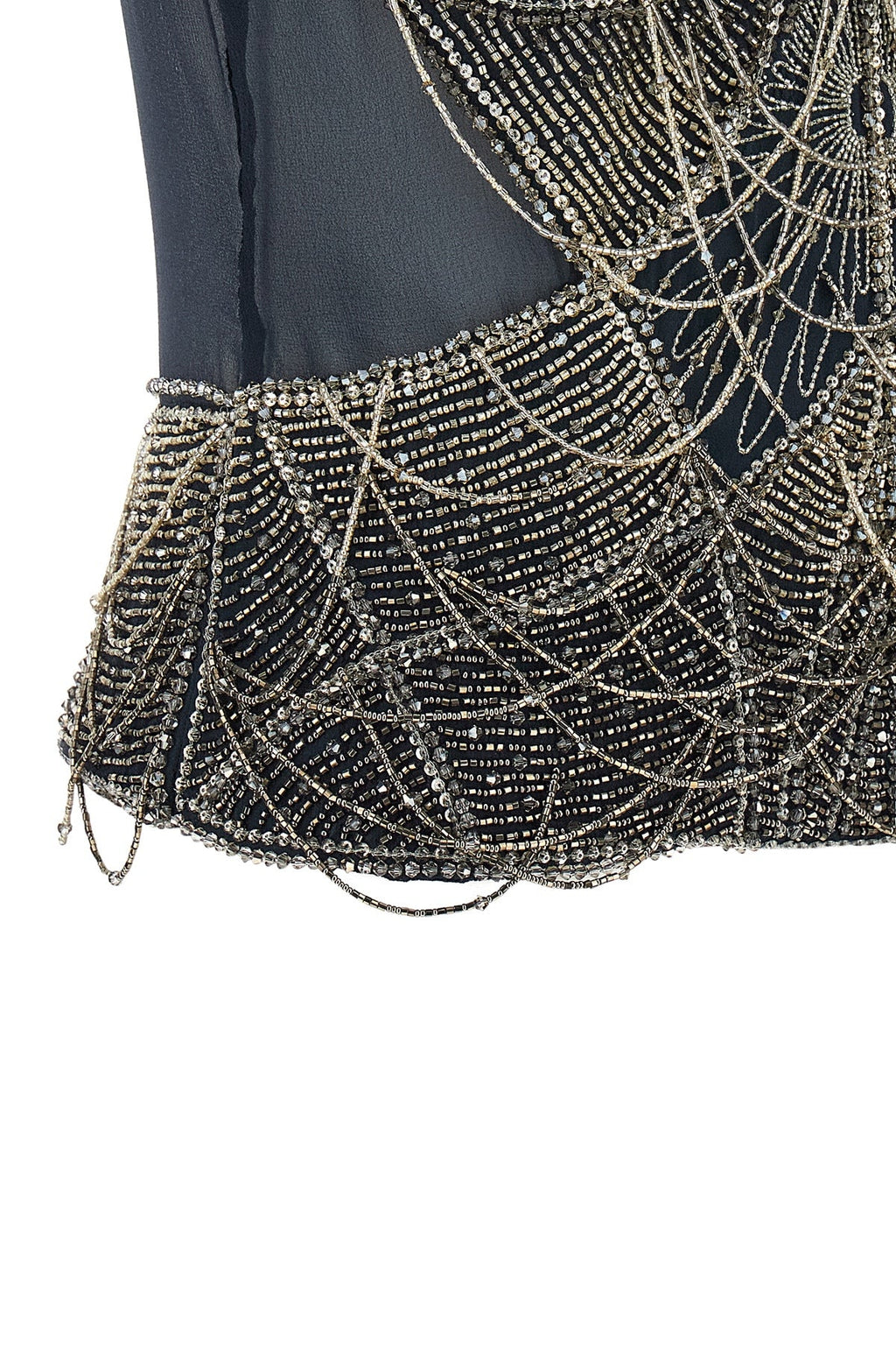 THE ATTICO Silk top with jewel embroidery
