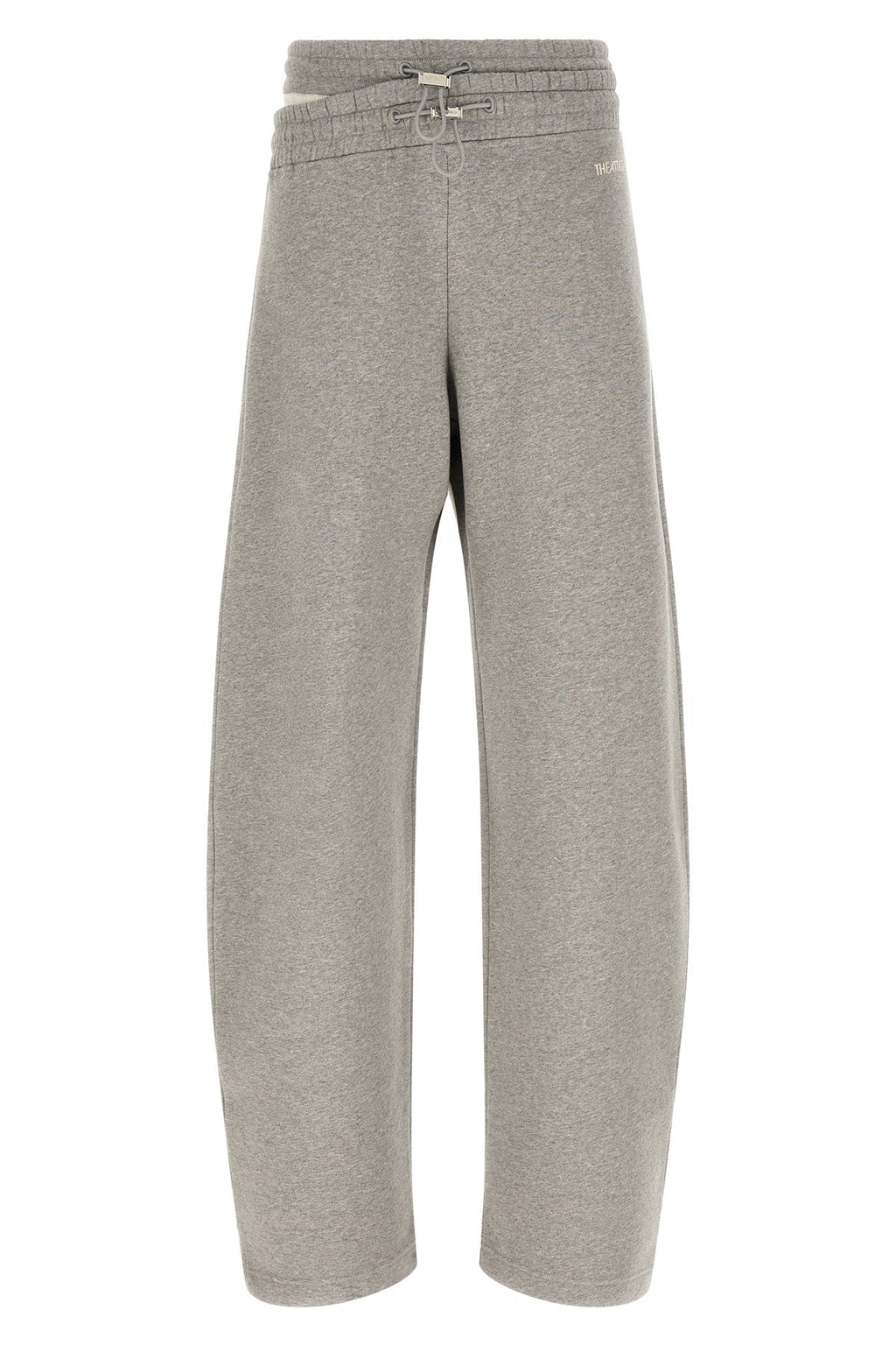 Asymmetrical double waist trousers