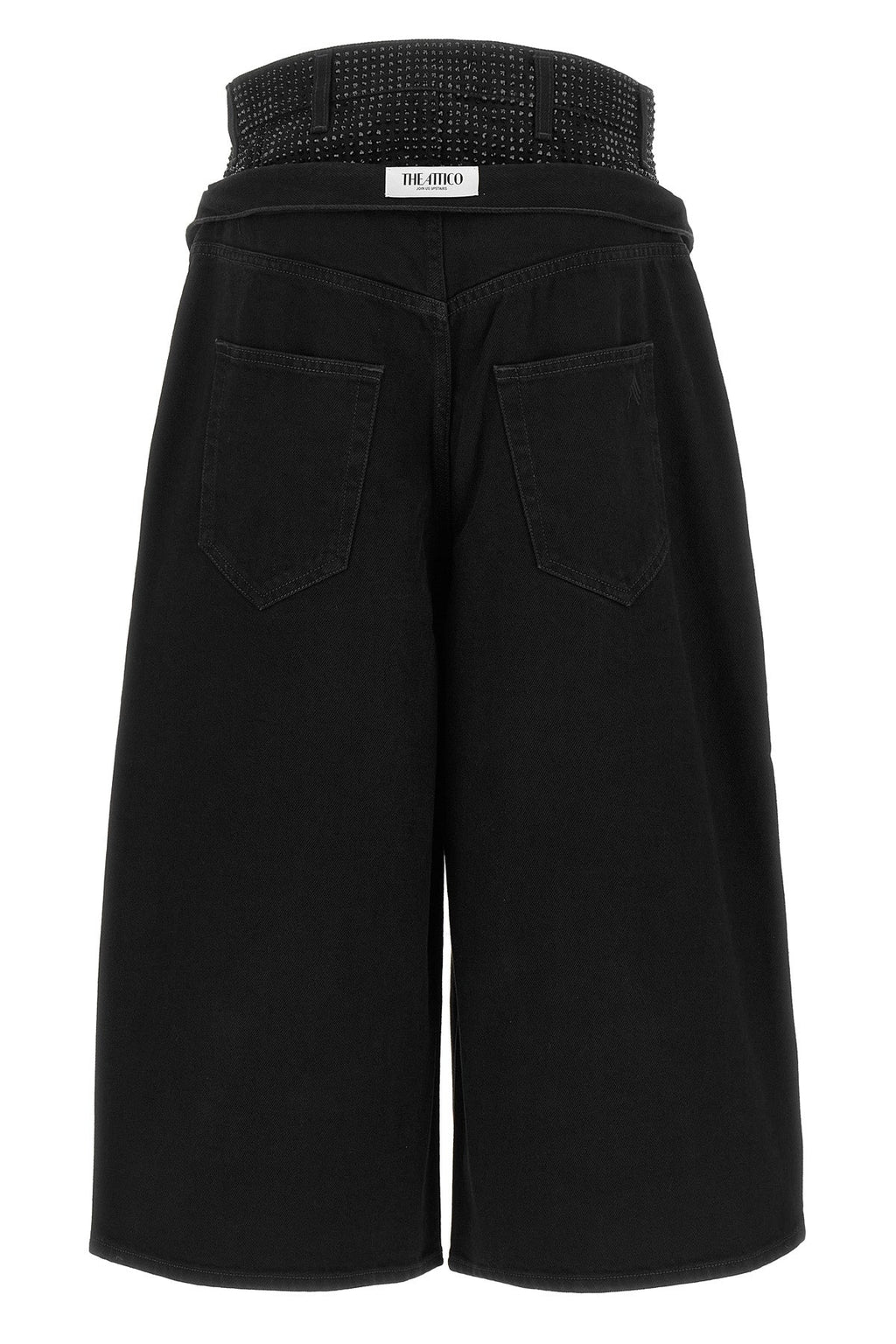 Crystal-Embellished Cropped Jeans