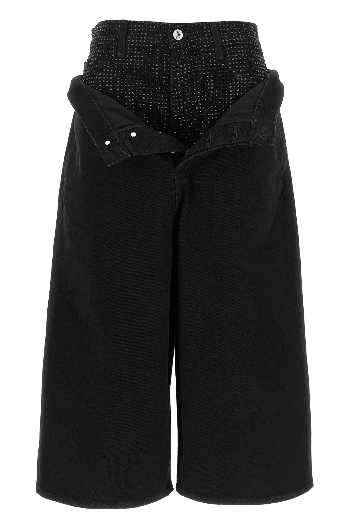 Crystal-Embellished Cropped Jeans