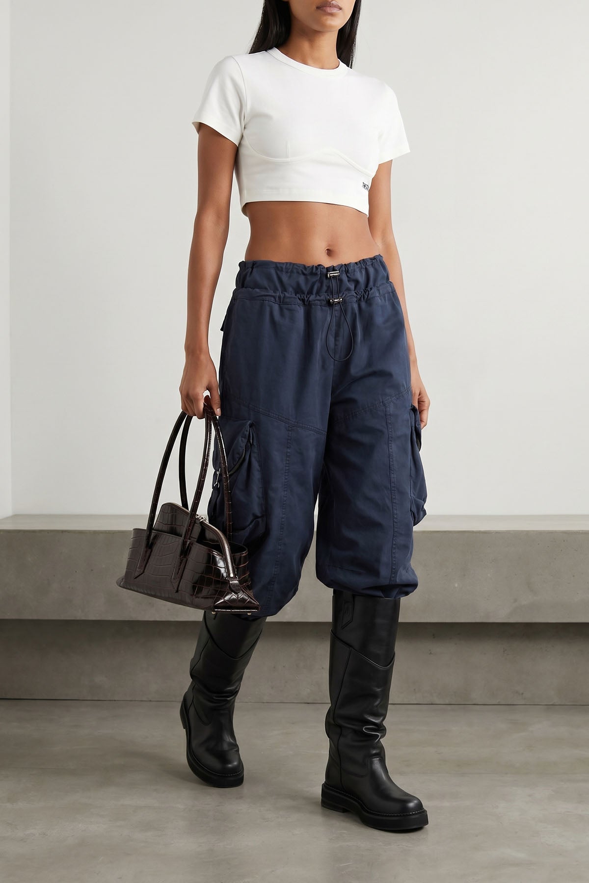 Bustier crop t-shirt