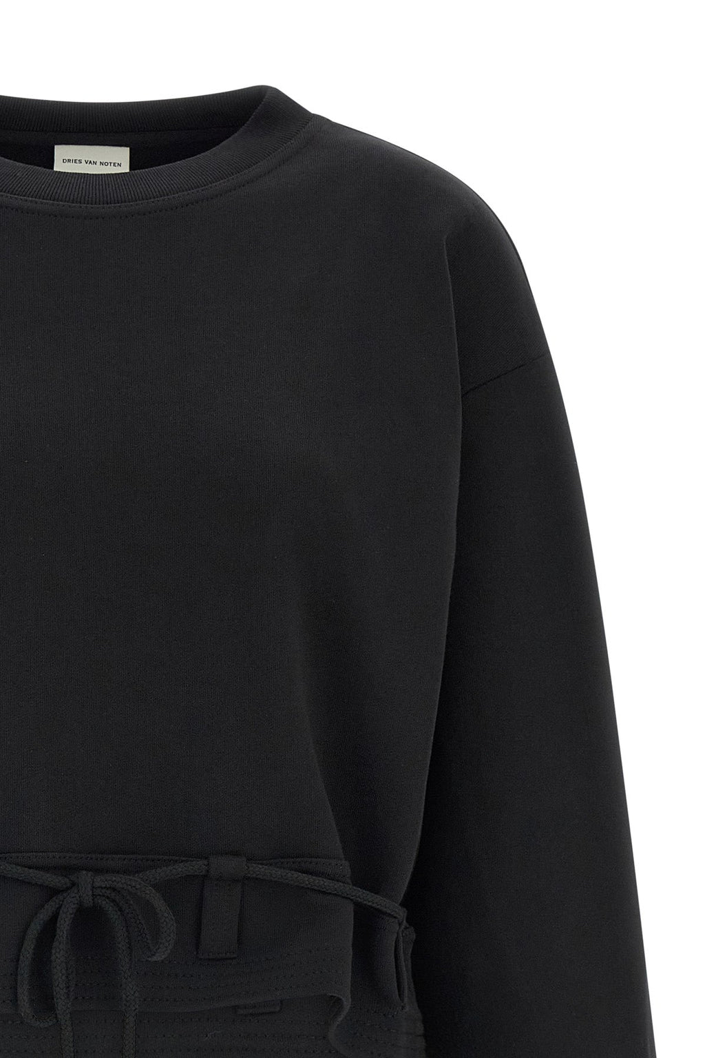 Dries Van Noten Cotton Sweatshirt with Drawstring Hem