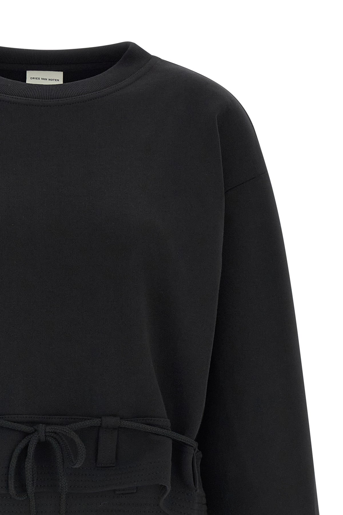 Dries Van Noten Cotton Sweatshirt with Drawstring Hem