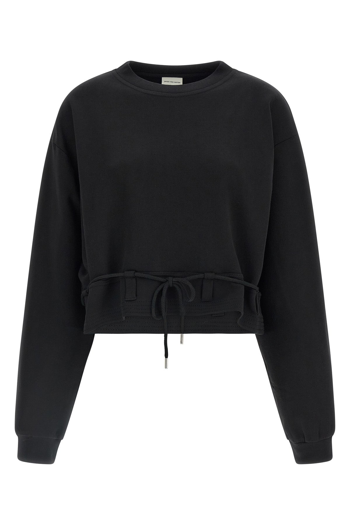 Dries Van Noten Cotton Sweatshirt with Drawstring Hem