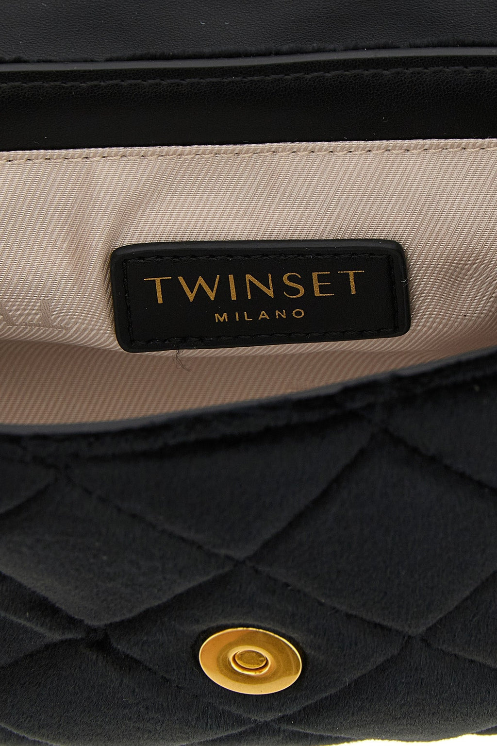 Twinset Quilted Shoulder Bag with Chain Strap