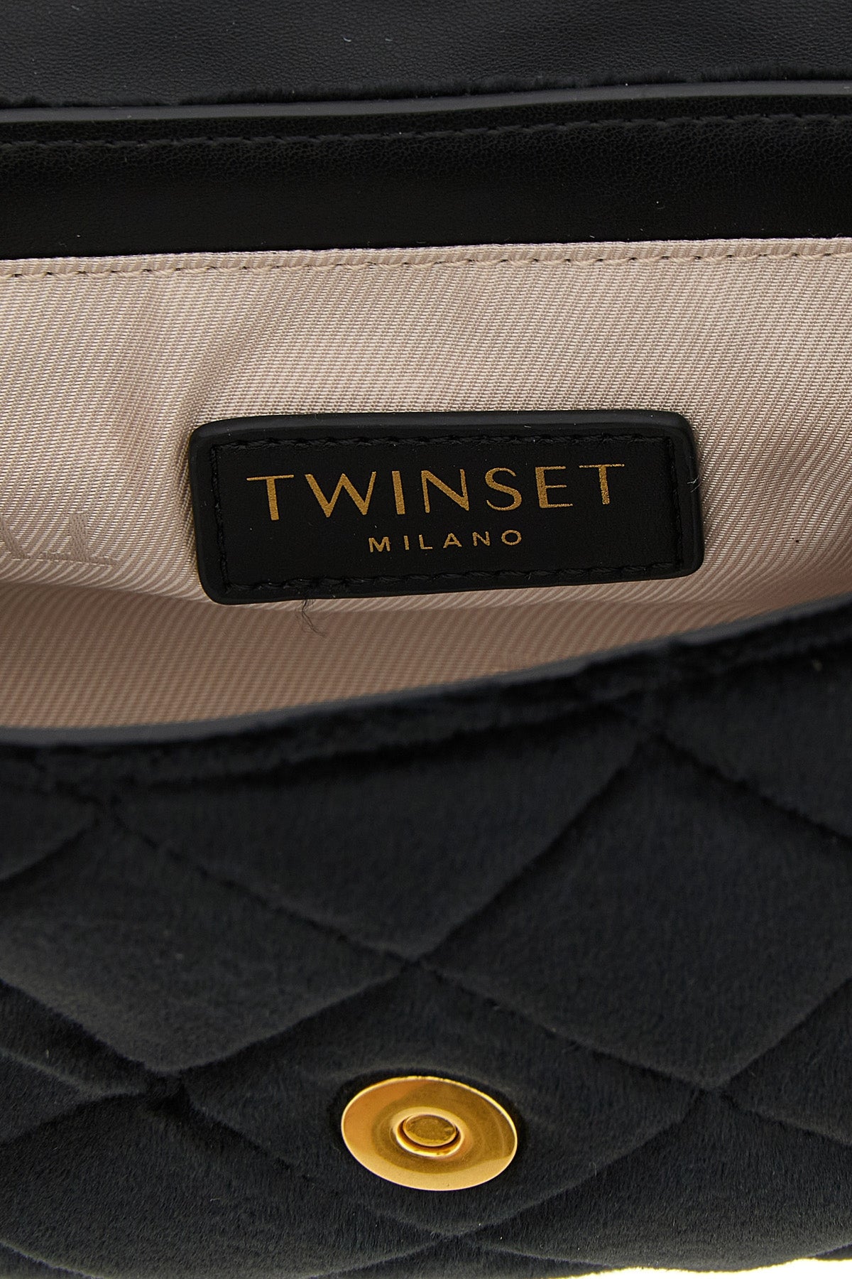 Twinset Quilted Shoulder Bag with Chain Strap