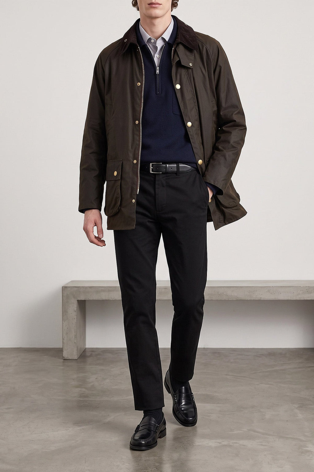 Roberto Collina Polo Sweater with Metal Zip Detail