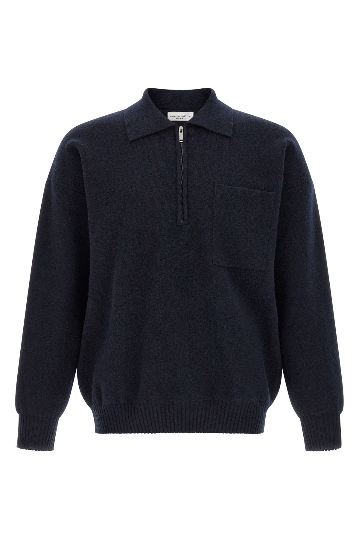 Roberto Collina Polo Sweater with Metal Zip Detail