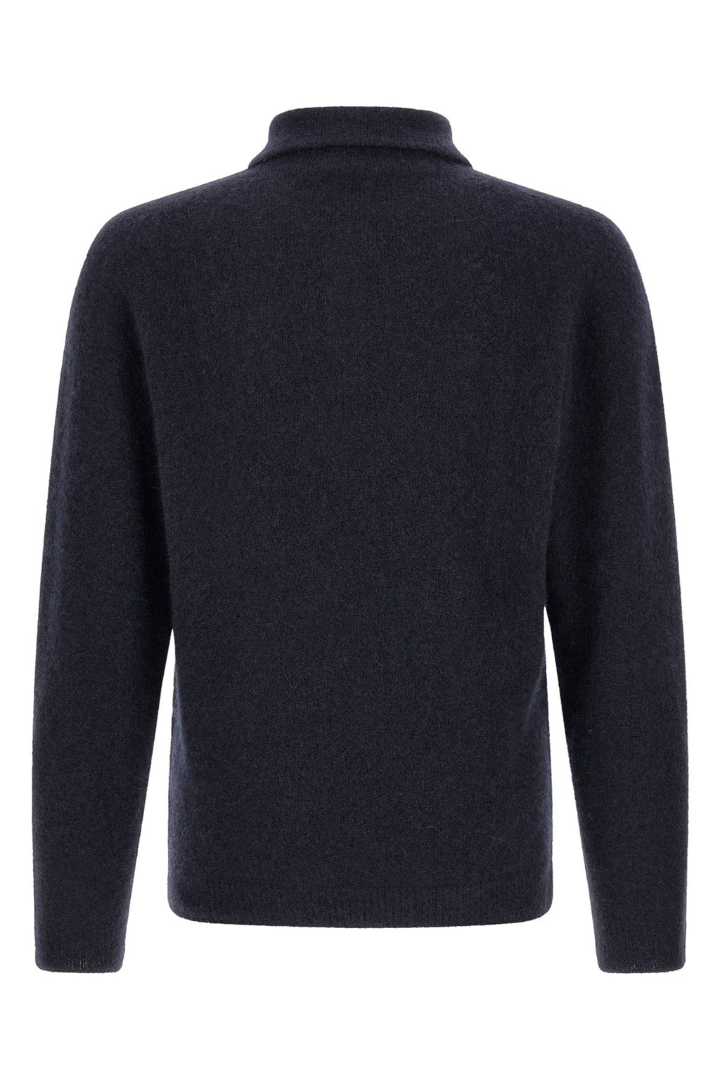 Roberto Collina Long-Sleeved Polo with Brushed Finish