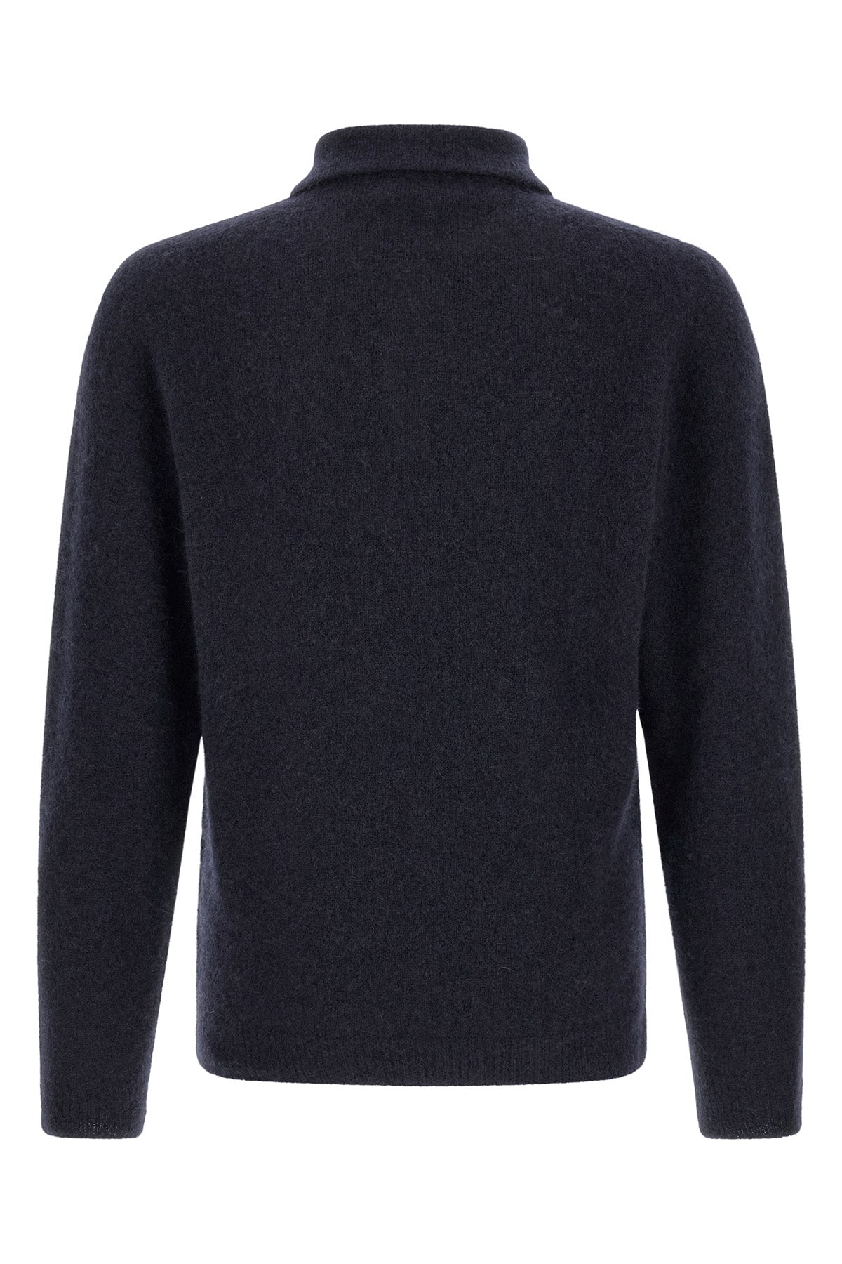 Roberto Collina Long-Sleeved Polo with Brushed Finish