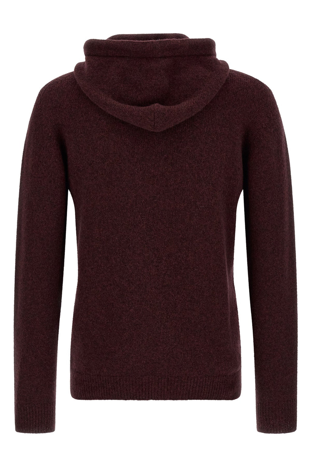 Roberto Collina Knit Hoodie With Ribbed Trims