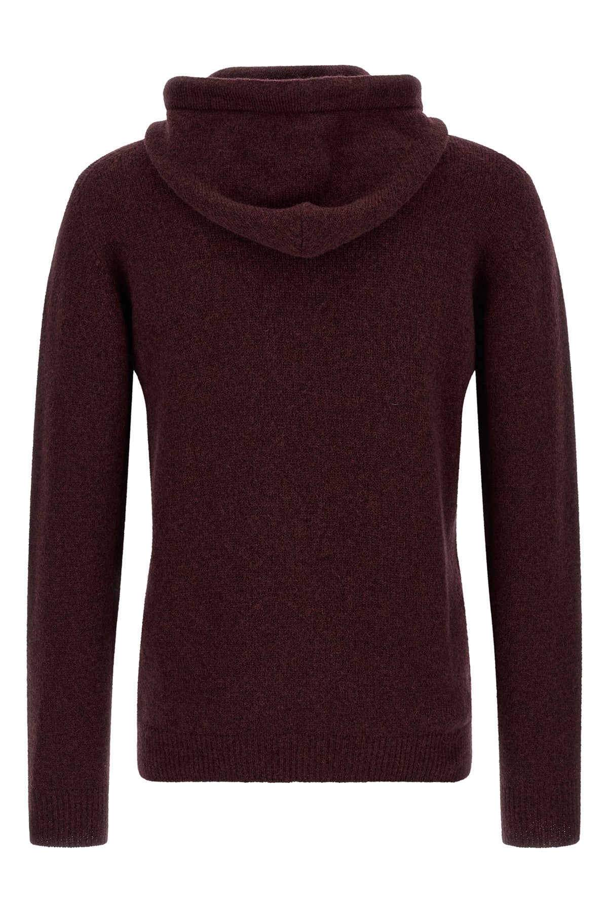 Roberto Collina Knit Hoodie With Ribbed Trims