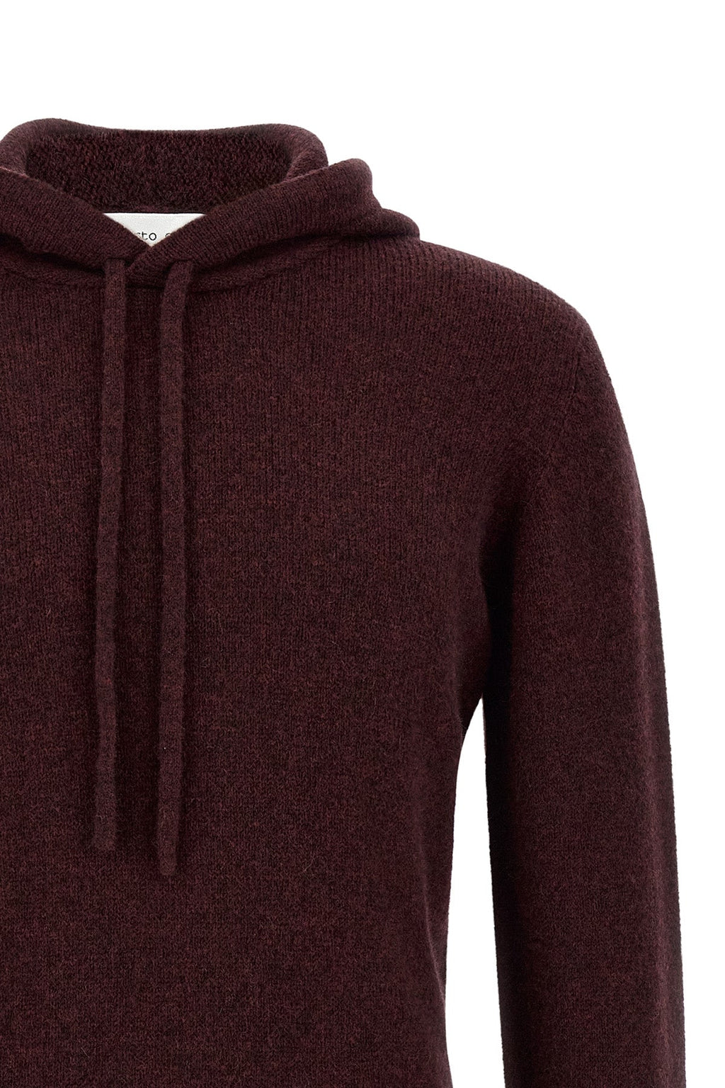 Roberto Collina Knit Hoodie With Ribbed Trims