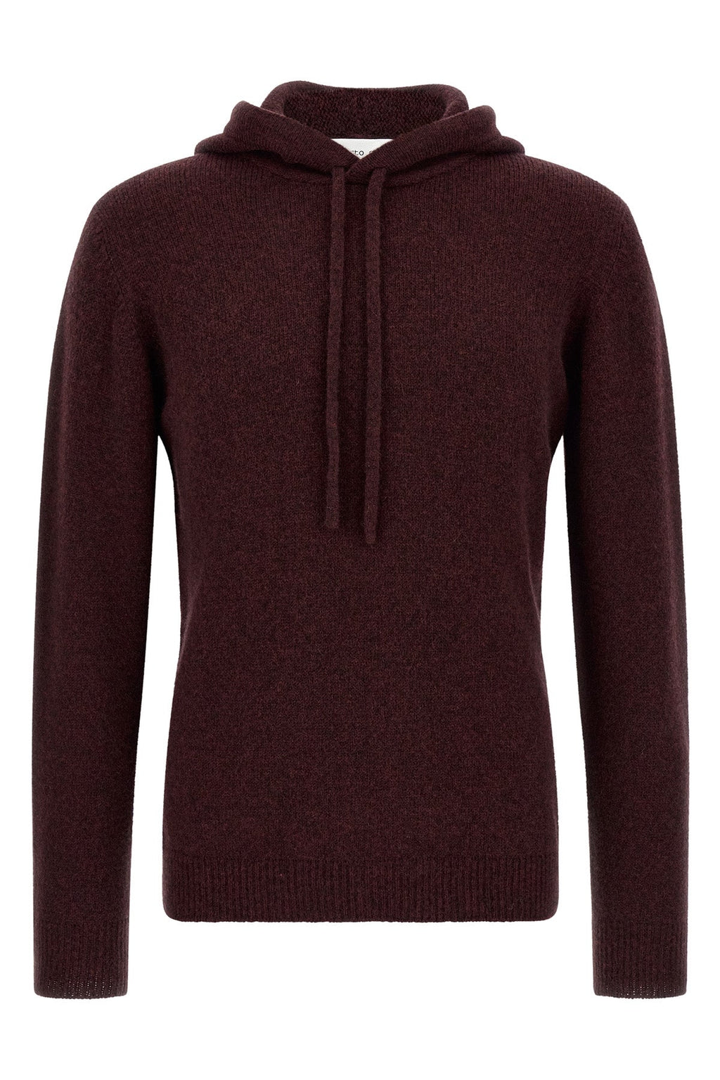 Roberto Collina Knit Hoodie With Ribbed Trims