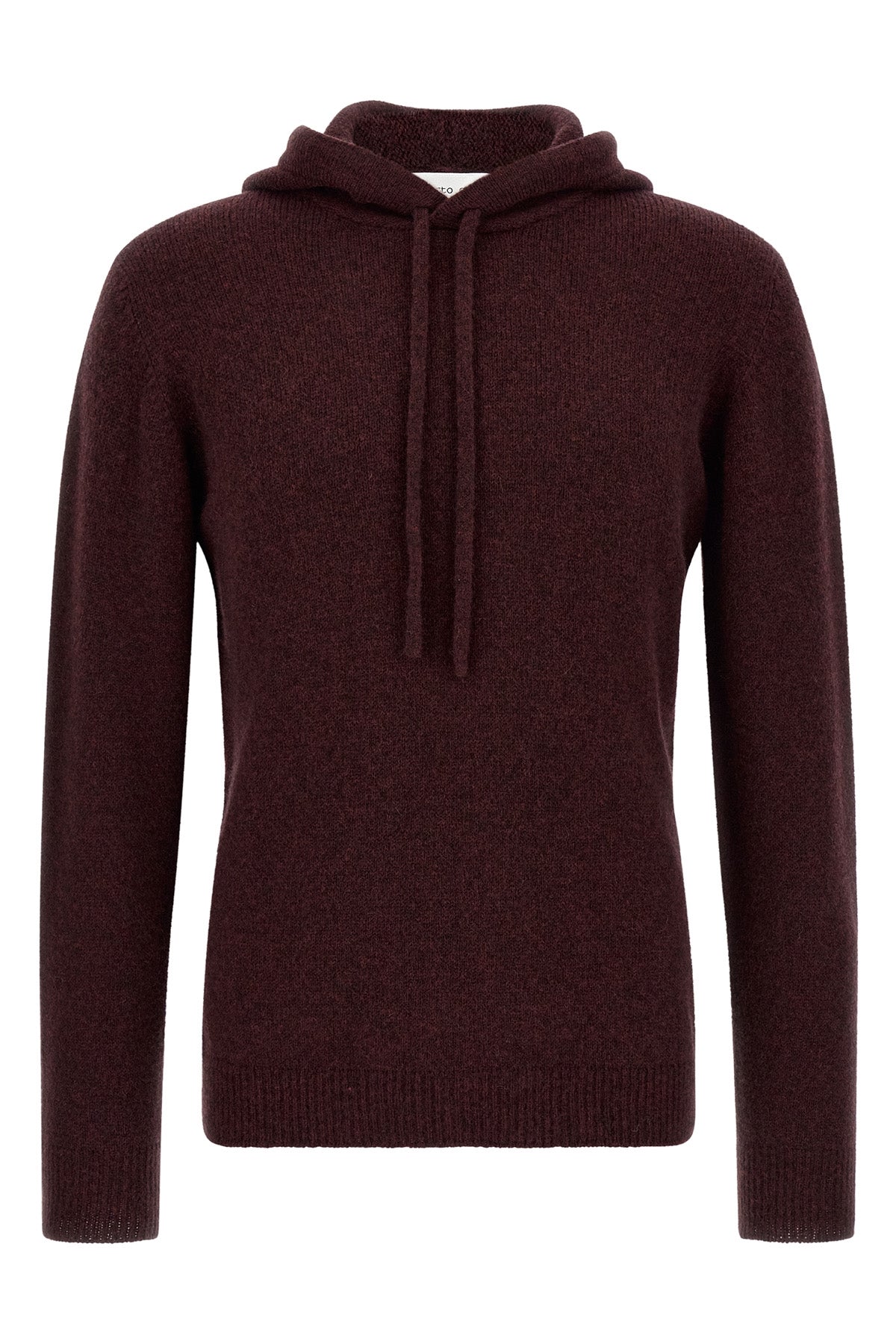Roberto Collina Knit Hoodie With Ribbed Trims