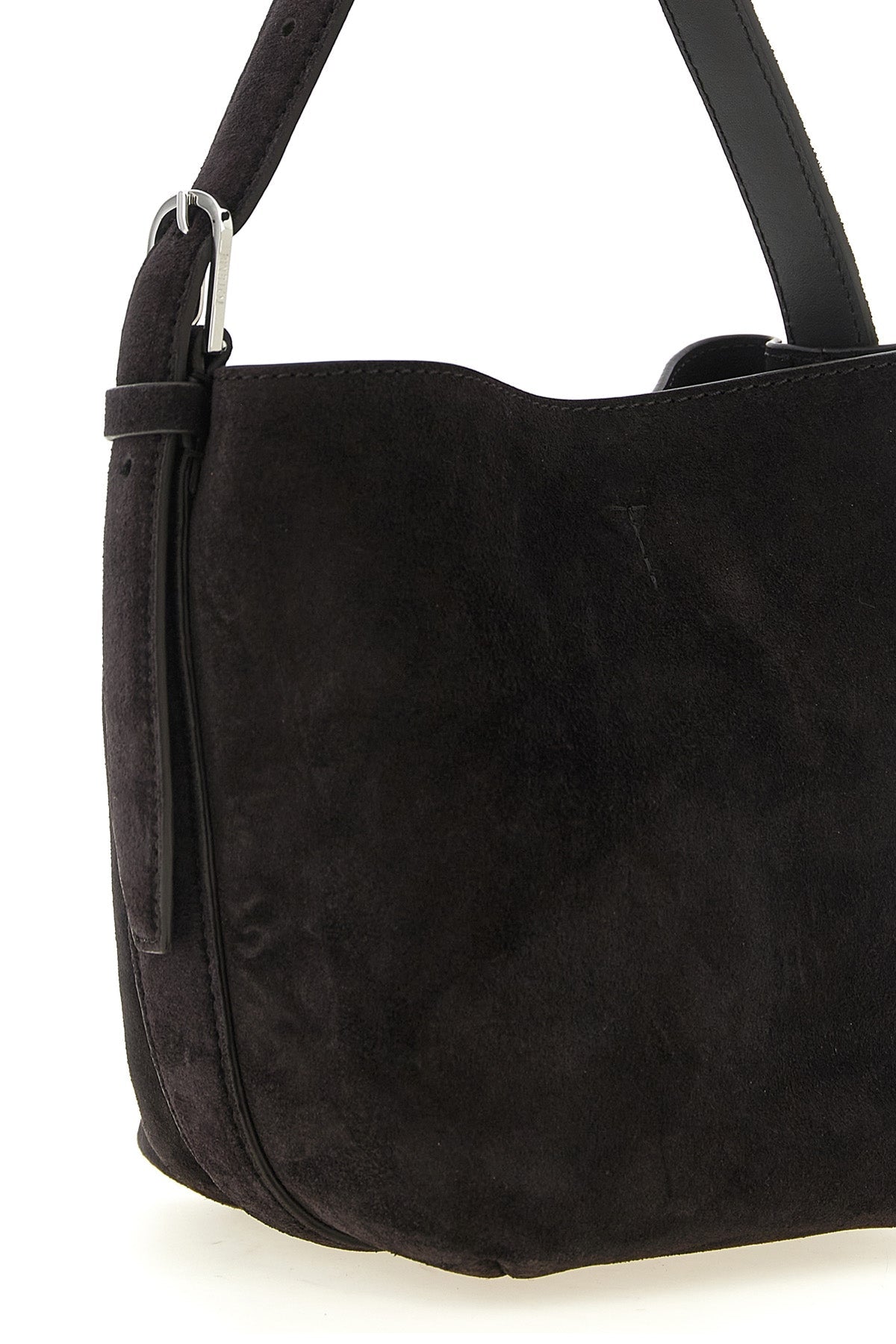 Small Belted Suede Tote