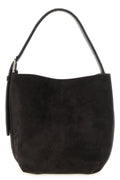 Small Belted Suede Tote