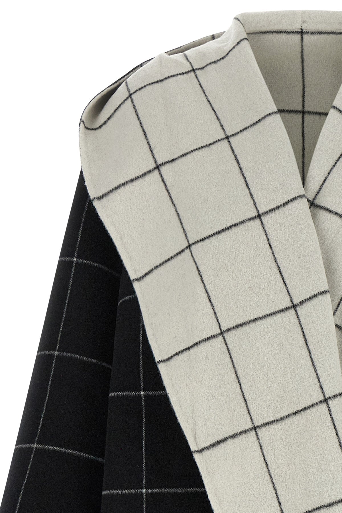 Reversible 'Windowpane Hoodie' Coat