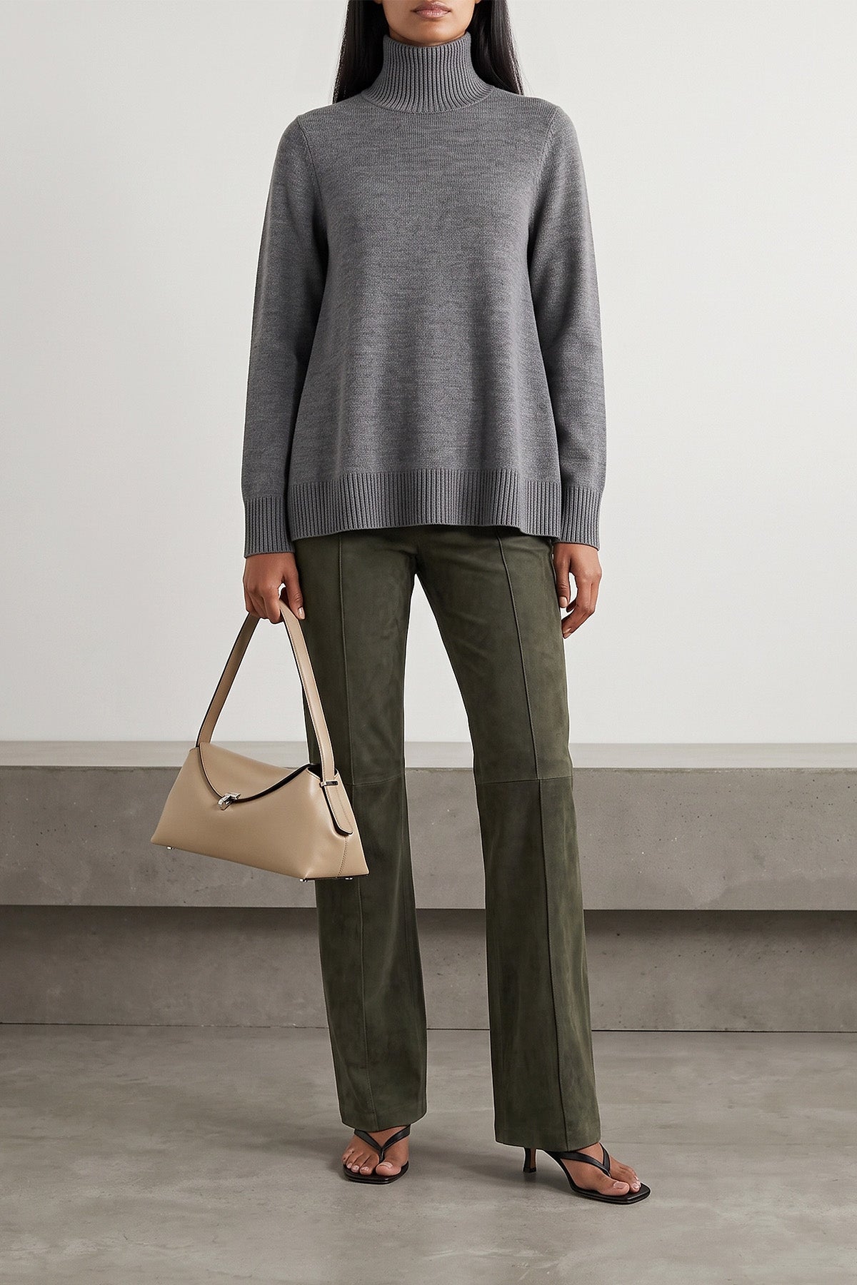 Flared Turtleneck Knit