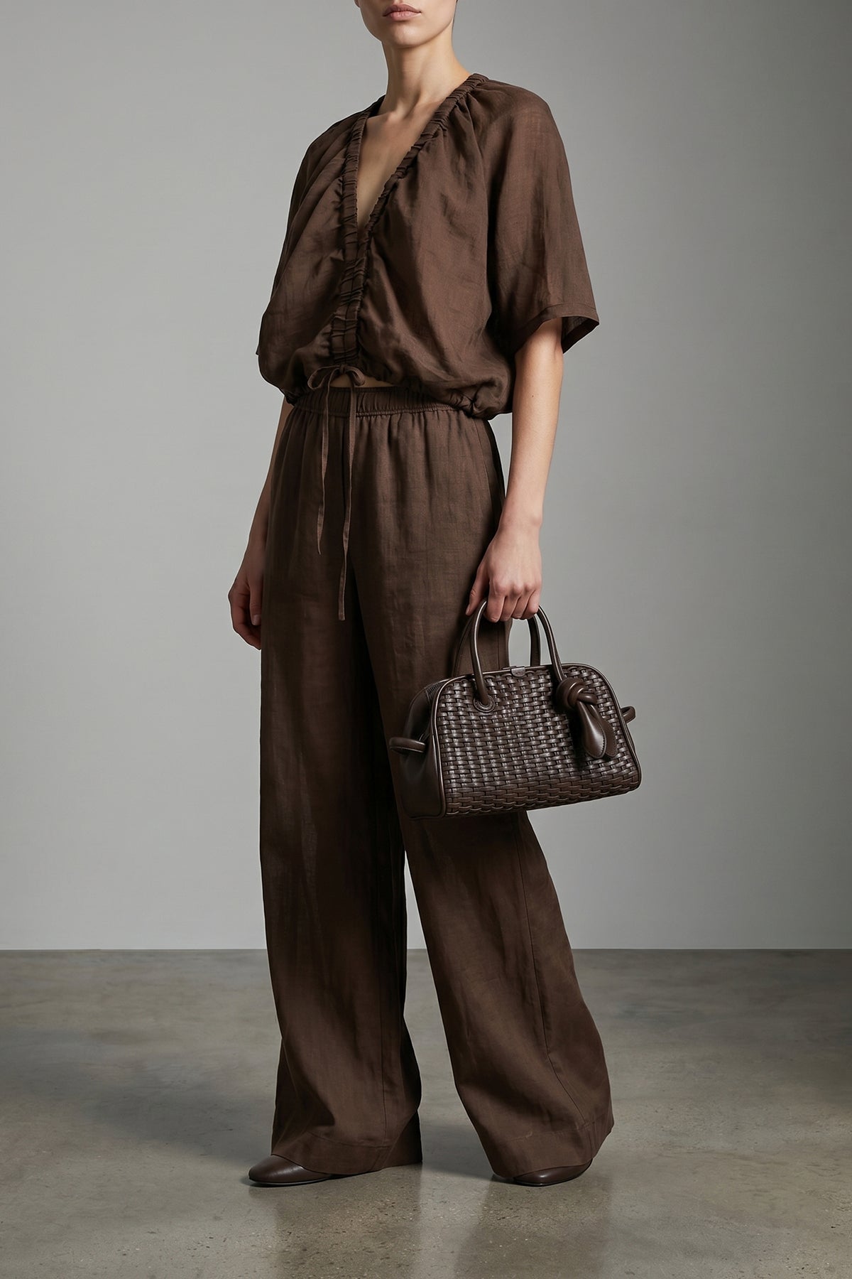 JACQUEMUS Woven Leather Handbag