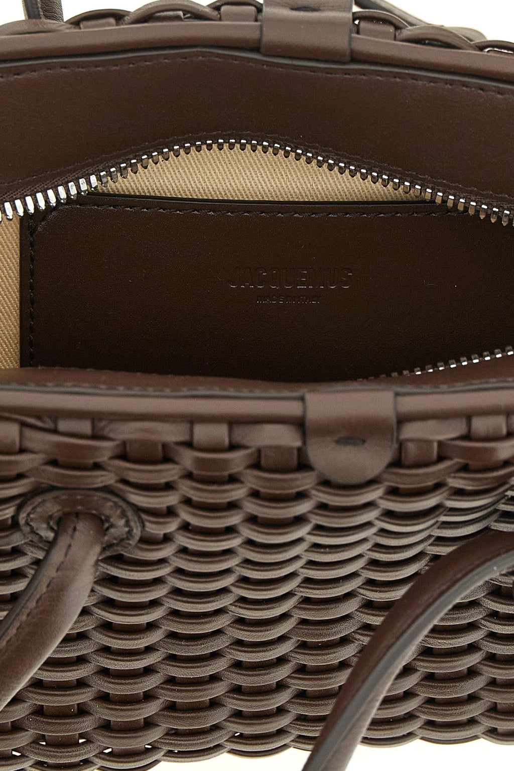 JACQUEMUS Woven Leather Handbag