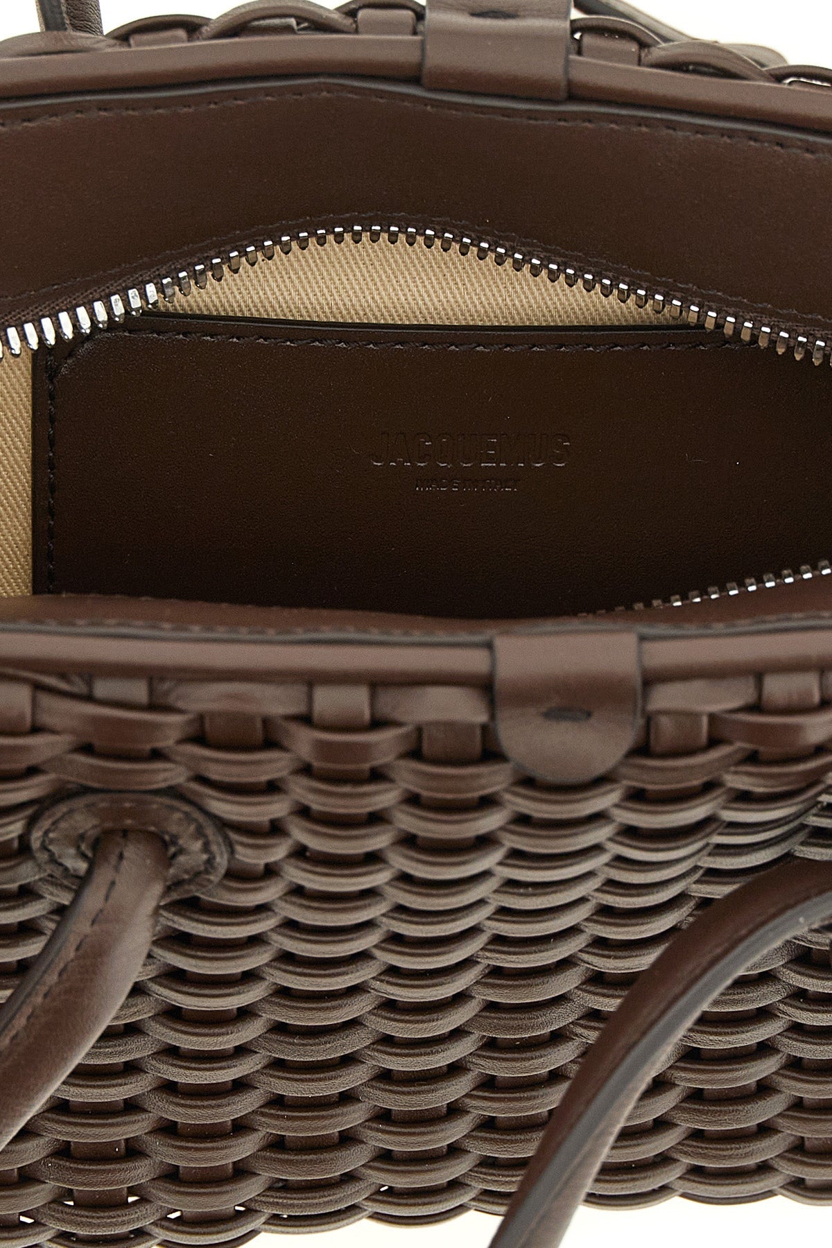 JACQUEMUS Woven Leather Handbag
