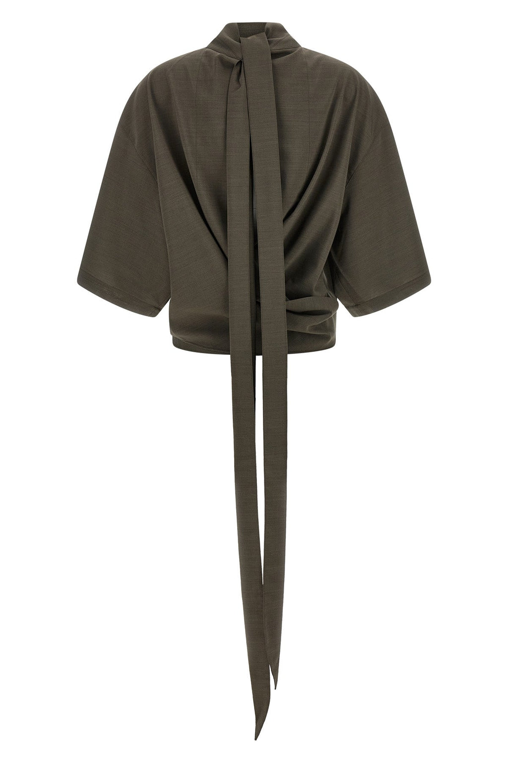 JACQUEMUS Wool Blouse With Scarf Collar