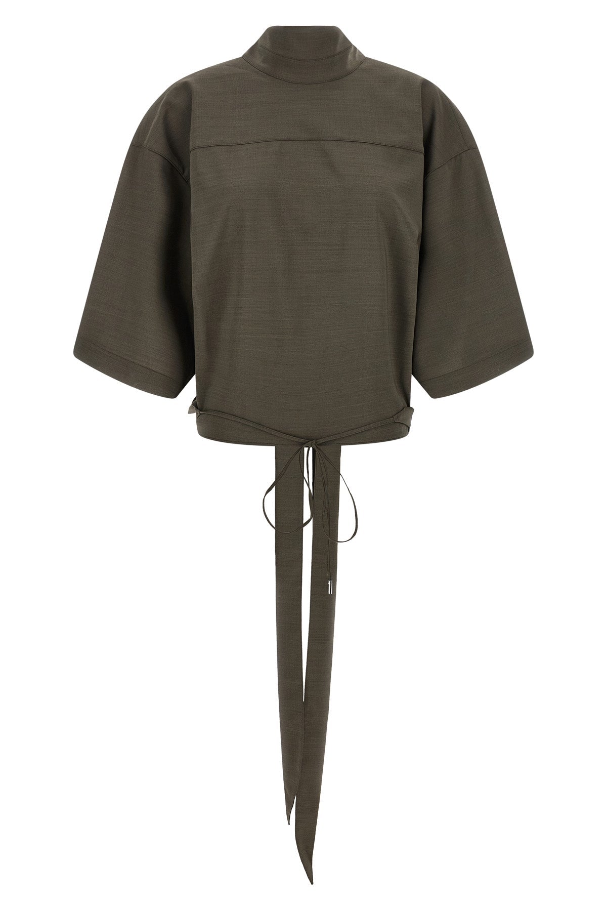 JACQUEMUS Wool Blouse With Scarf Collar