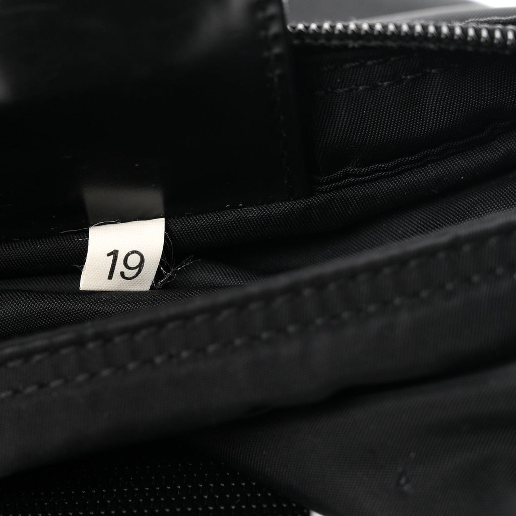 Nylon Vela Flat Messenger Bag Black