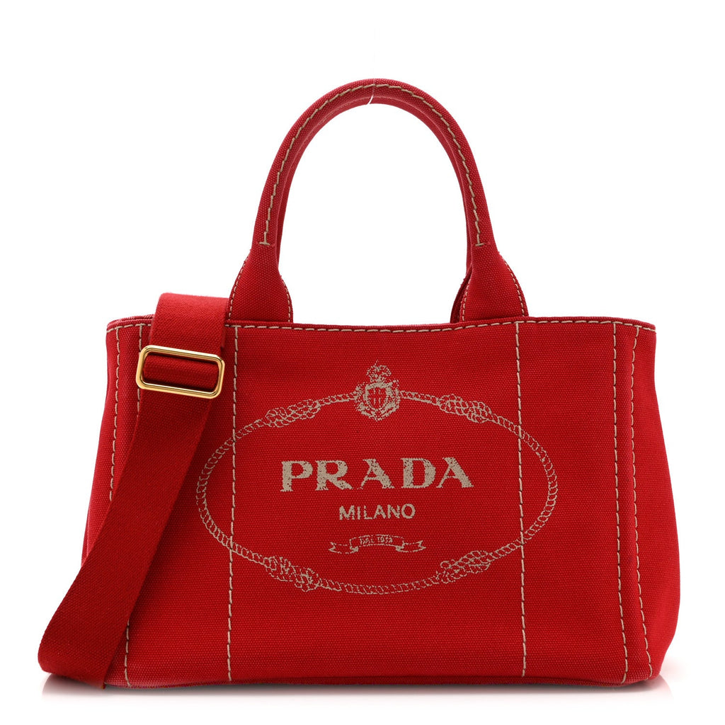 Canapa Small Logo Tote Rosso Talco