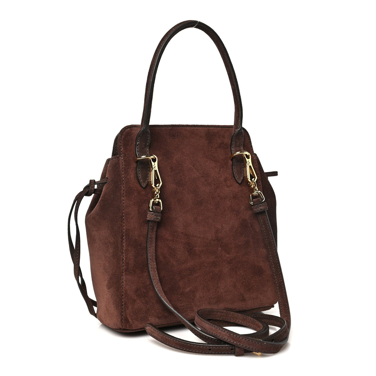 Scamosciato Mini Carry Shoulder Bag Moro