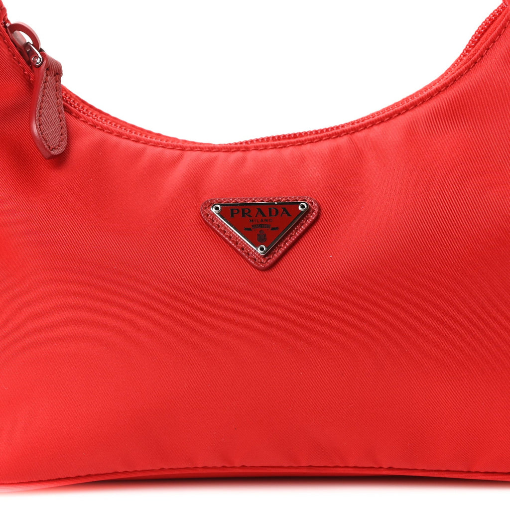 Tessuto Nylon Mini Re-Edition 2000 Bag Rosso
