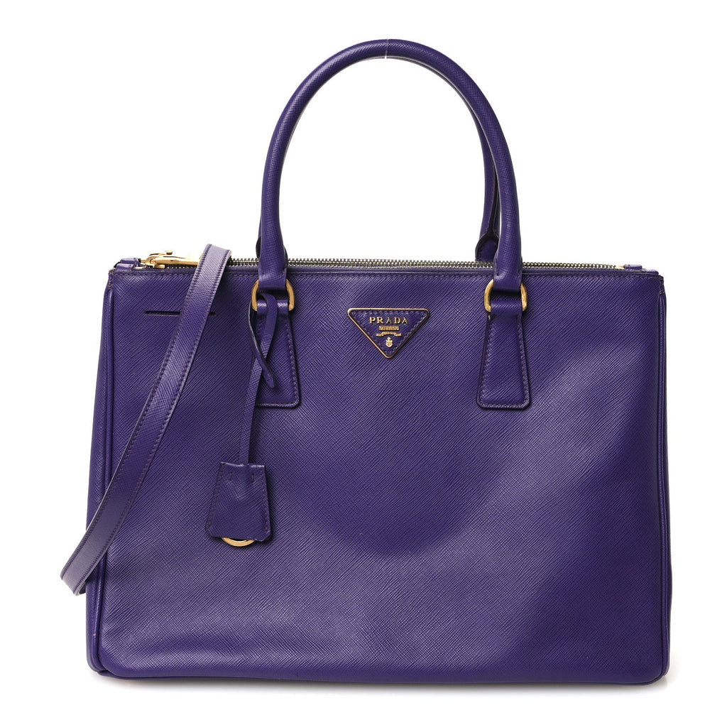 Saffiano Medium Galleria Double Zip Tote Viola