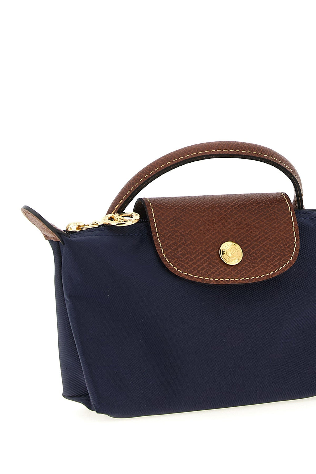 LONGCHAMP Le Pliage Pouch with Leather Details
