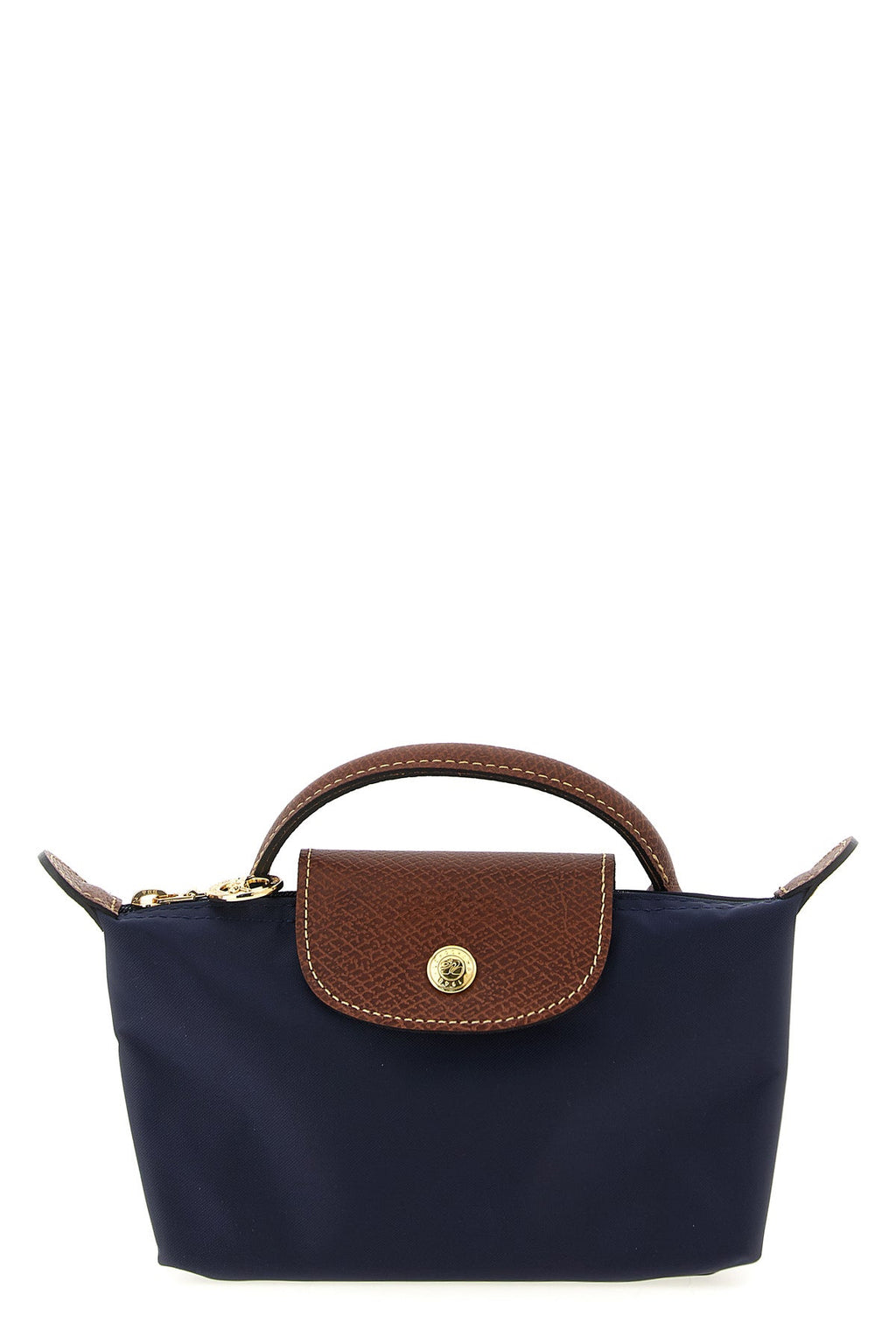 LONGCHAMP Le Pliage Pouch with Leather Details