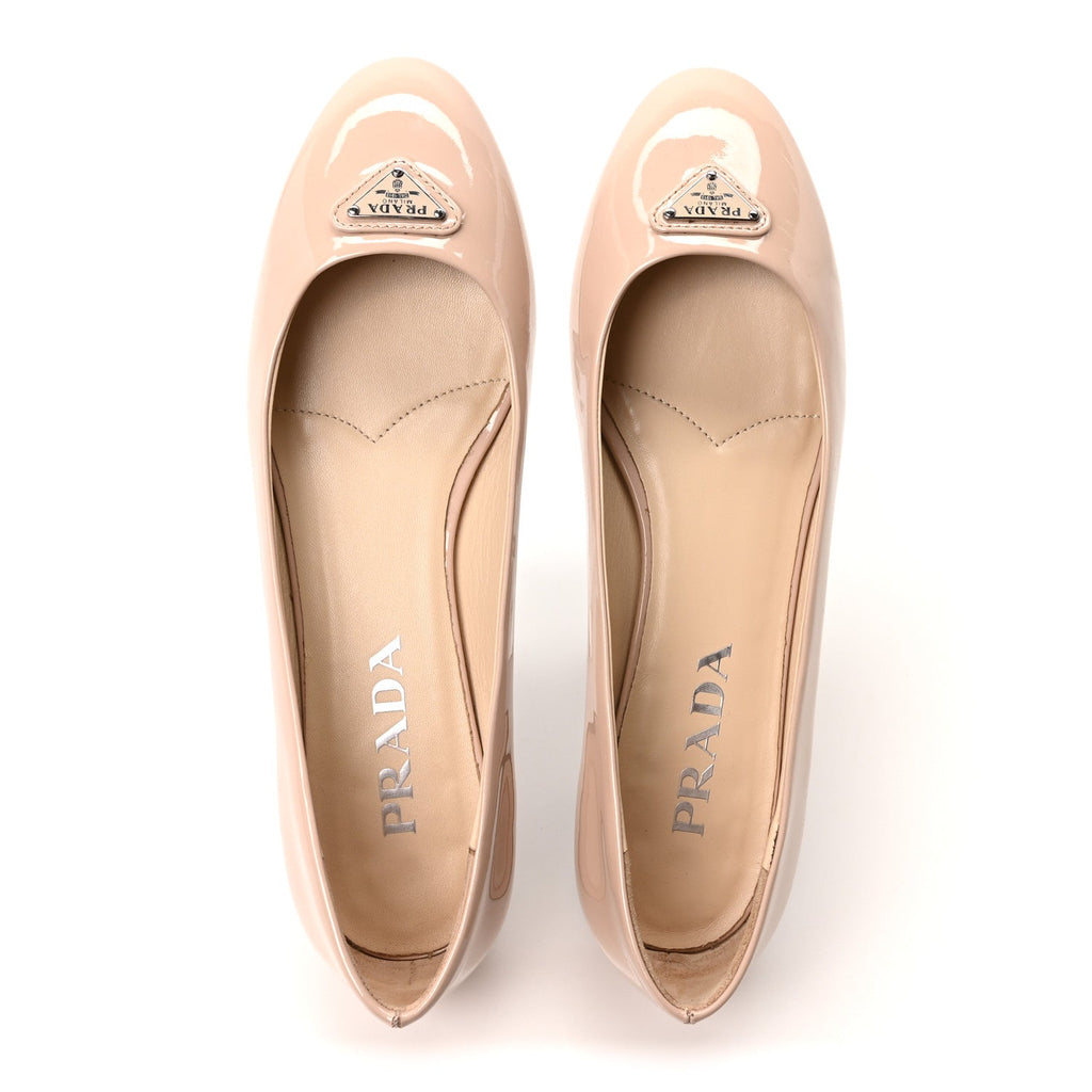 Vernice Triangle Ballerina Flats 36 Cipria