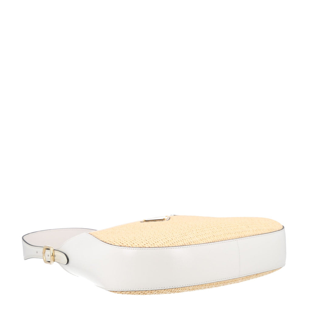 Paglia Spazzolato Shoulder Bag Naturale White